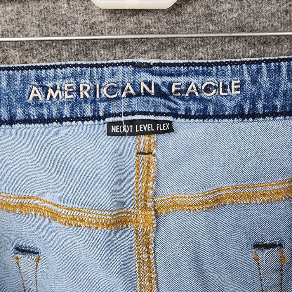 American Eagle Ne(x)t Level Flex Jeans Men 42x34 Light Blue Stretch Straight - Picture 6 of 8
